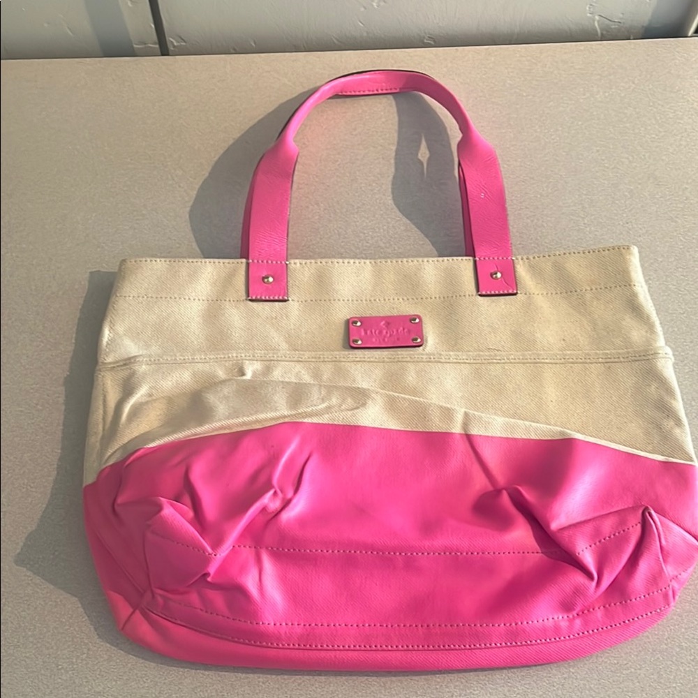 Kate spade pink & tan shoulder bag